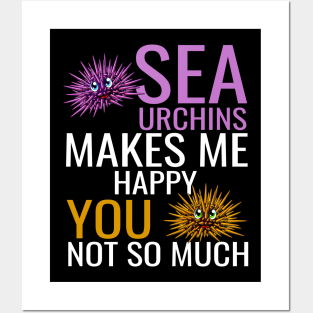Sea urchin Happy Funny & humor Sea urchins Cute & Cool Art Design Lovers Posters and Art